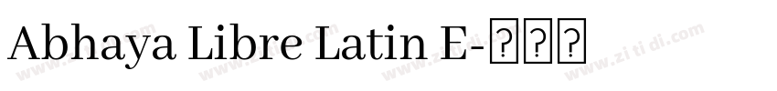 Abhaya Libre Latin E字体转换